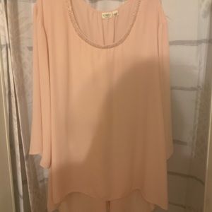 Light Peach Plus Size Cato Blouse